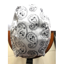 BANDANA WRAP WHITE SKULLS