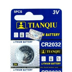 BATTERY REMOTE Tianqiu CR2032 Lithium Battery 3V Button Cell for Scopes Sights-Carded