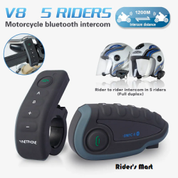 BT INTERCOM RIDERS Vnetphone V8 1200M Bluetooth Intercom Motorcycle Helmet