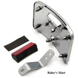 LICENSE PLATE BRACKET CHROME CURVED FOR HARLEY