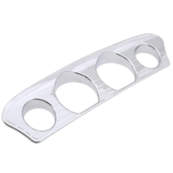 Chrome Tri Line Gauge Trim for Harley Davidson Touring Models Electra Glide 2014-18.