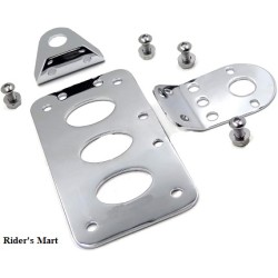 LICENSE PLATE BRACKET CHROME MULTI POSITION SIDE MOUNT