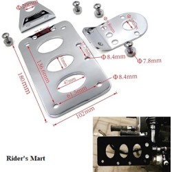 LICENSE PLATE BRACKET CHROME MULTI POSITION SIDE MOUNT