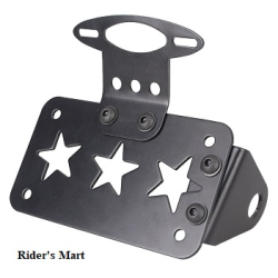 License Plate Side Mount Bracket W/Tail Light, Black