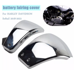 Chrome Left Right Battery Side Fairing Covers Set for Harley