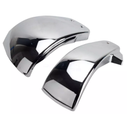 Chrome Left Right Battery Side Fairing Covers Set for Harley