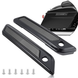 Black Saddlebag Hinge Latch Cover for Harley Touring