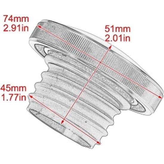 Screw-In Vented Gas Cap Matt Black Right-Hand thread for Harley Davidson