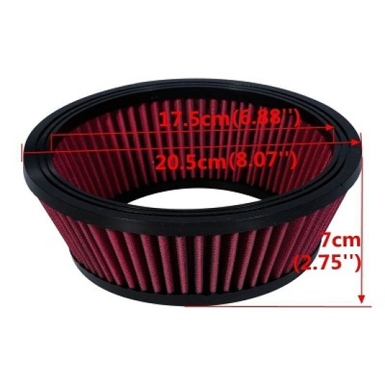 AIR FILTER ELEMENT ROUND CONE RED