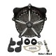 BREATHER KIT  BLACK Speed 5 Air Cleaner Contrast Cut CNC For Harley Touring 