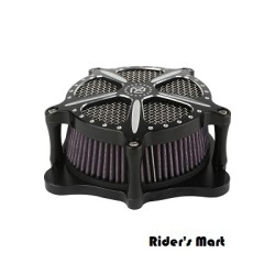 BREATHER KIT  BLACK Speed 5 Air Cleaner Contrast Cut CNC For Harley Touring 