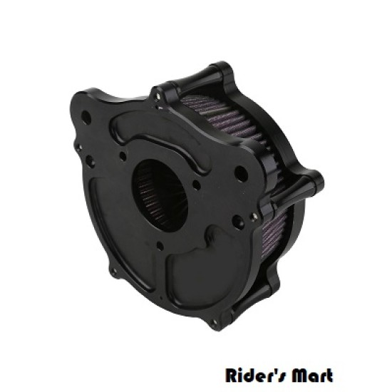 BREATHER KIT  BLACK Speed 5 Air Cleaner Contrast Cut CNC For Harley Touring 