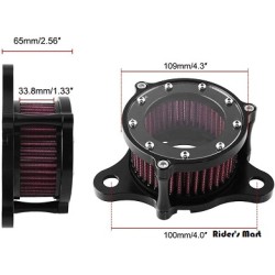 BREATHER KIT CLEAR Air Cleaner Intake Filter System Kit For Harley Davidson Sportster BLACK 