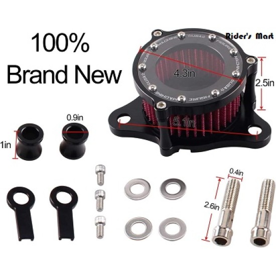 BREATHER KIT CLEAR Air Cleaner Intake Filter System Kit For Harley Davidson Sportster BLACK 