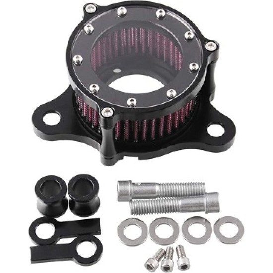 BREATHER KIT CLEAR Air Cleaner Intake Filter System Kit For Harley Davidson Sportster BLACK 