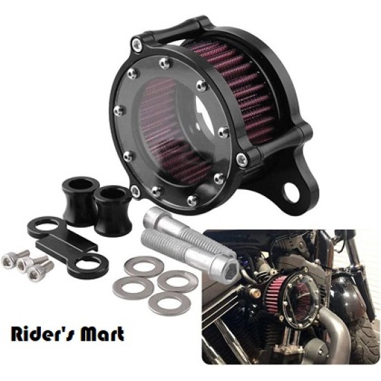 BREATHER KIT CLEAR Air Cleaner Intake Filter System Kit For Harley Davidson Sportster BLACK 