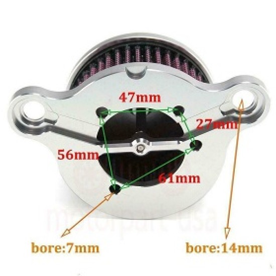 Breather Kit Air Cleaner Intake Filter Speed 5 for Harley Davidson Sportster XL 1200 883 1988-Up