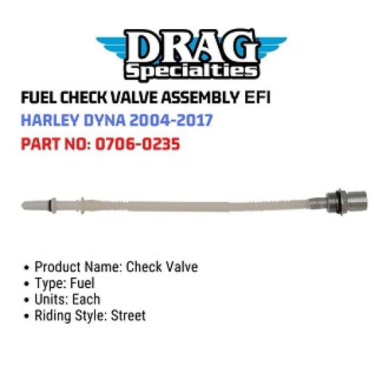 Drag Specialties Fuel Check Valve Assemblies 0706-0235 for Harley-Davidson DYNA 2004-17