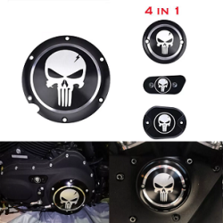 4 Pcs Skull Engine Derby Timing Timer Cover for Harley Davidson Sportster