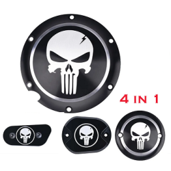 4 Pcs Skull Engine Derby Timing Timer Cover for Harley Davidson Sportster