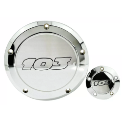 Chrome 103 Derby Cover with Timing Covers Set for Harley Davidson Dyna Softail 99-17