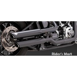 EXHAUST SLIPONS BK SOFTAIL TWIN SLASH