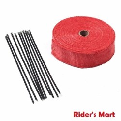 EXHAUST TAPE 10M RED FIBER GLASS