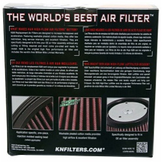 AIR FILTER K&N 08-UP DYNA, SOFTAIL