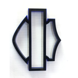 BAR AND SHIELD Harley Davidson Emblems, 2 pcs, Blue&Black, Fuel Gas Tank Badge!