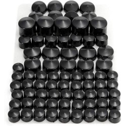 BOLT TOPPERS 76 pcs Black  Caps Kit Fit For Harley