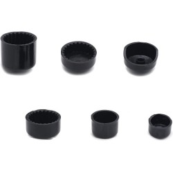 BOLT TOPPERS BLACK Caps Compatible with 1996-2006 Harley Road King Twin Cam Flh 